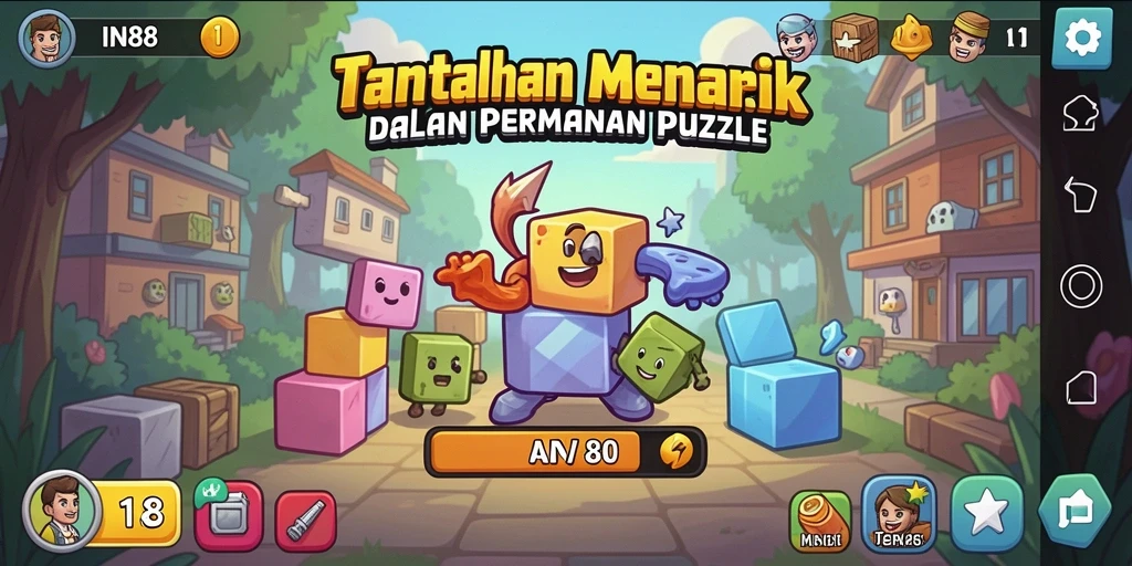 Screenshot IN88 menunjukkan pengalaman gameplay Puzzle yang menarik dan penuh tantangan.