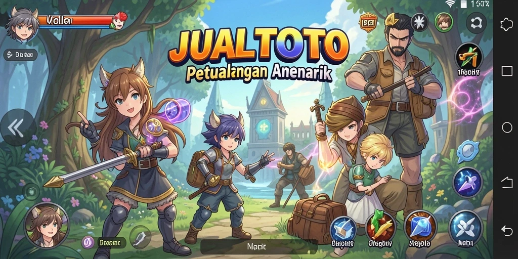 Tampilan menarik dari gameplay JUALTOTO yang penuh petualangan anime.
