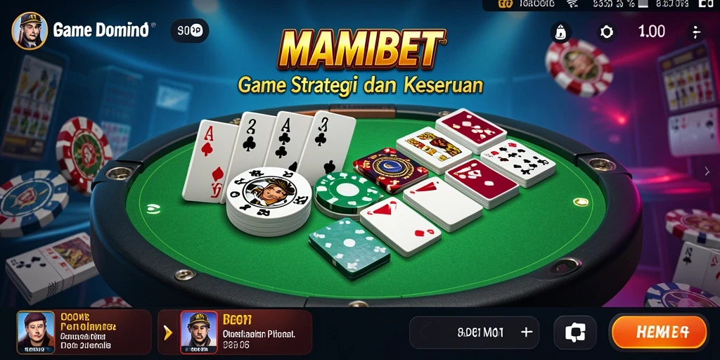 Tangkapan layar MAMIBET memperlihatkan gameplay seru dan menantang dalam permainan Domino.
