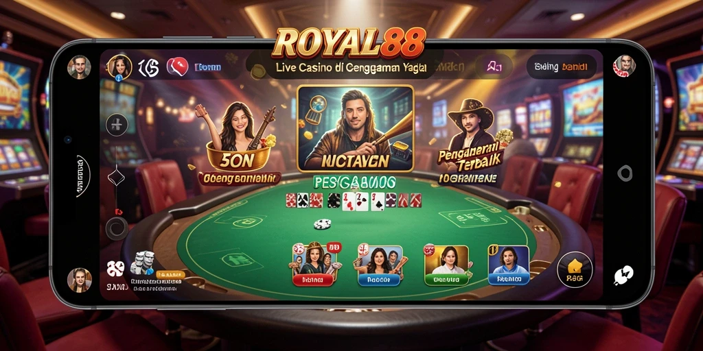Tampilan menarik dari gameplay Live Casino di ROYAL88.