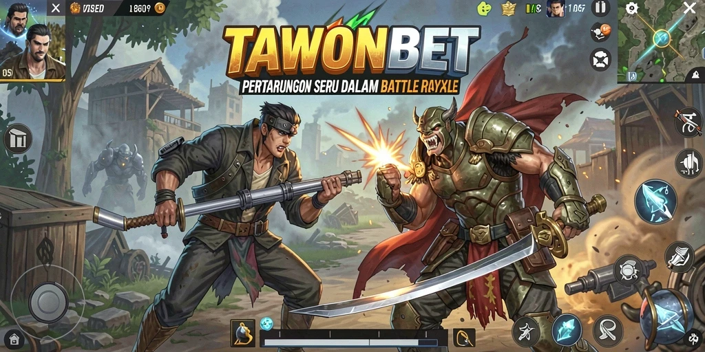 Gameplay menarik TAWONBET dalam pertempuran Battle Royale.